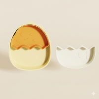 可愛矽膠兒童餐盤組