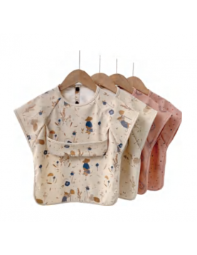 SINYA 專業研發系列｜兒童印花防水短袖罩衫反穿衣 (大口袋防髒設計 / 輕便透氣 / 多款北歐風印花)