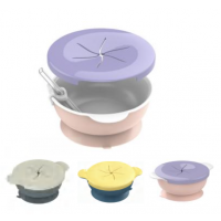 SINYA 專業研發系列｜二合一矽膠嬰兒兩用吸盤碗 (零食碗與湯碗雙功能 / 強力吸盤防翻 / 附防漏零食蓋與吸管 / 食品級安全矽膠)