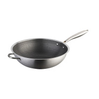 不鏽鋼蜂巢炒鑊32cm