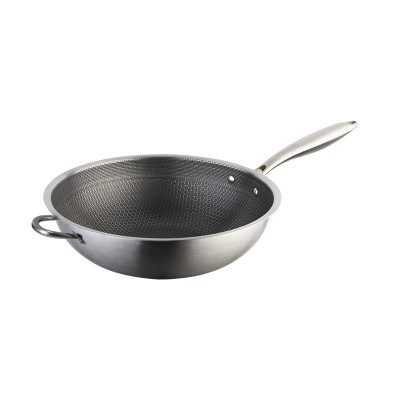 不鏽鋼蜂巢炒鑊32cm