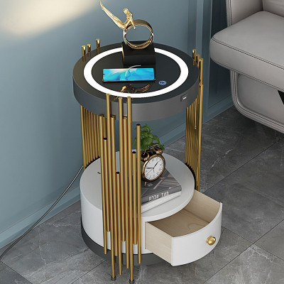 多功能智能充電茶几(白)