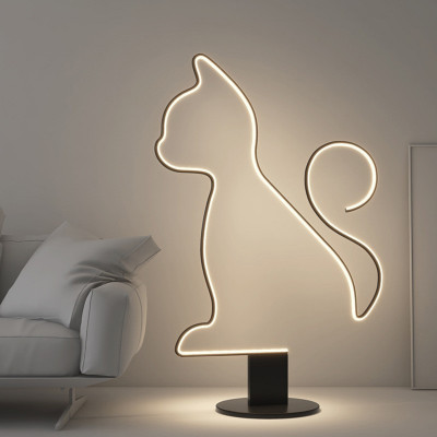 小貓座地燈(三色光)