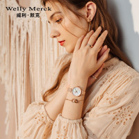 WellyMerck - 珍珠光澤玫瑰金手錶