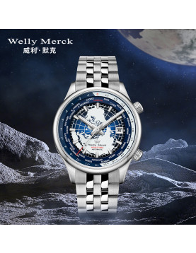 Welly Merck - 057男款銀色鋼帶手錶