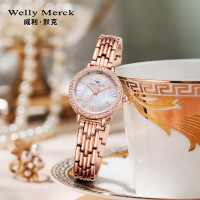 WellyMerck - 珍珠光澤玫瑰金手錶