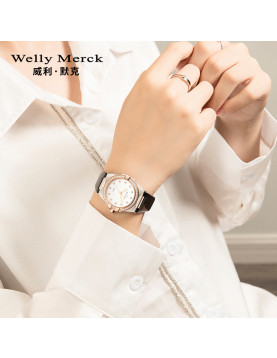 WellyMerck - 珍珠白方形手錶