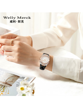WellyMerck - 珍珠白方形手錶