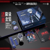 Welly Merck - EVA06款銀色鋼帶銀殼藍面手表