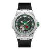Welly Merck - 疾风传卡卡西机械款黑色胶带银色壳绿色面手表